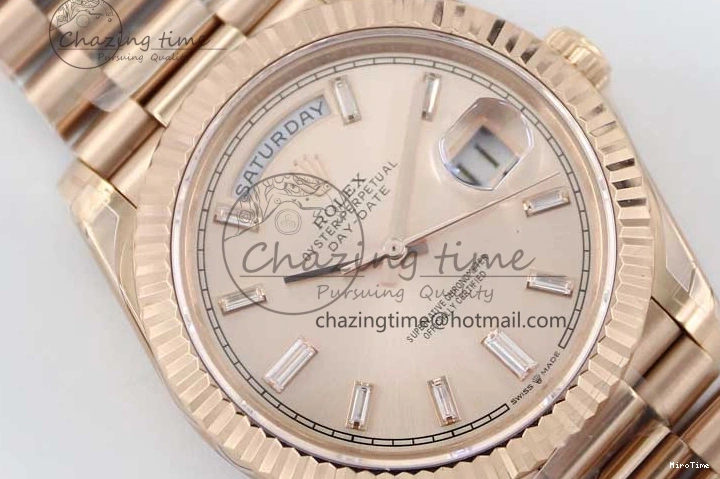 MiroTime 1230 AllSeason Day Date 40mm RG 904L Steel TWF 1:1 Best Edition RG Crystal Dial on RG Bracelet A 2350